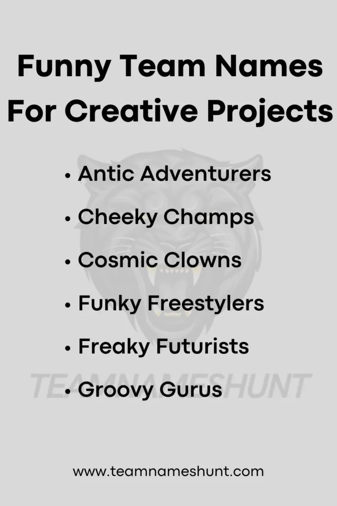 Funny Team Names For Creative Projects