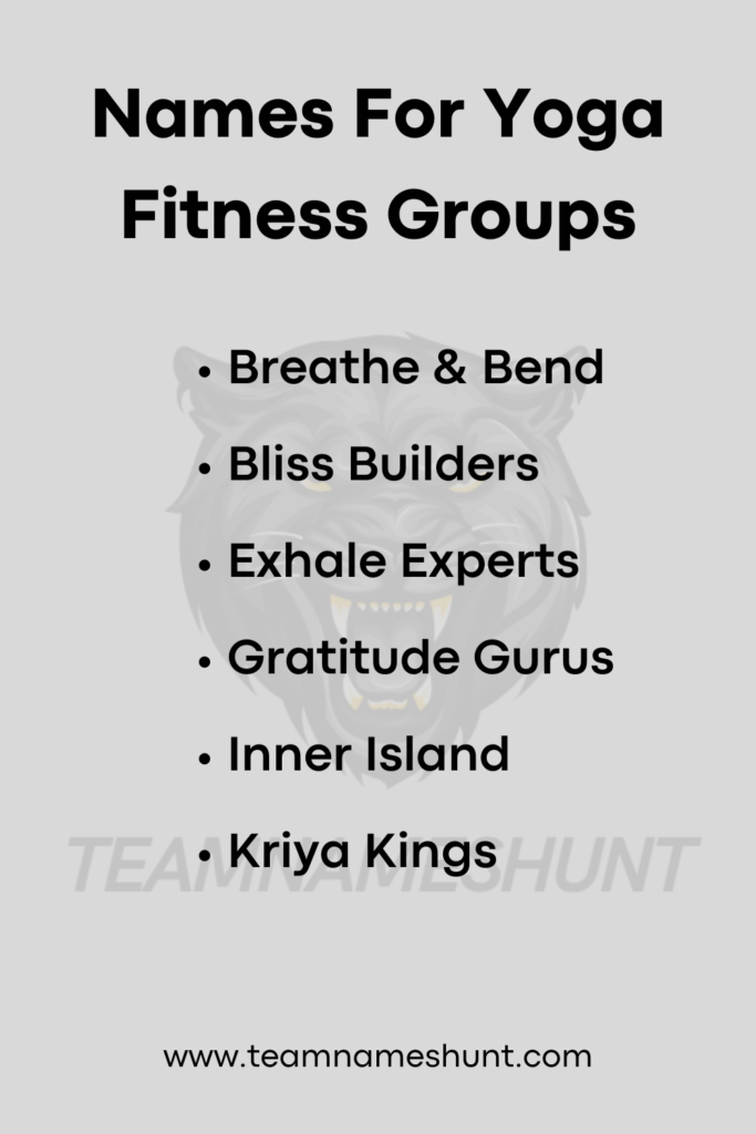 Names For Fitness Groups