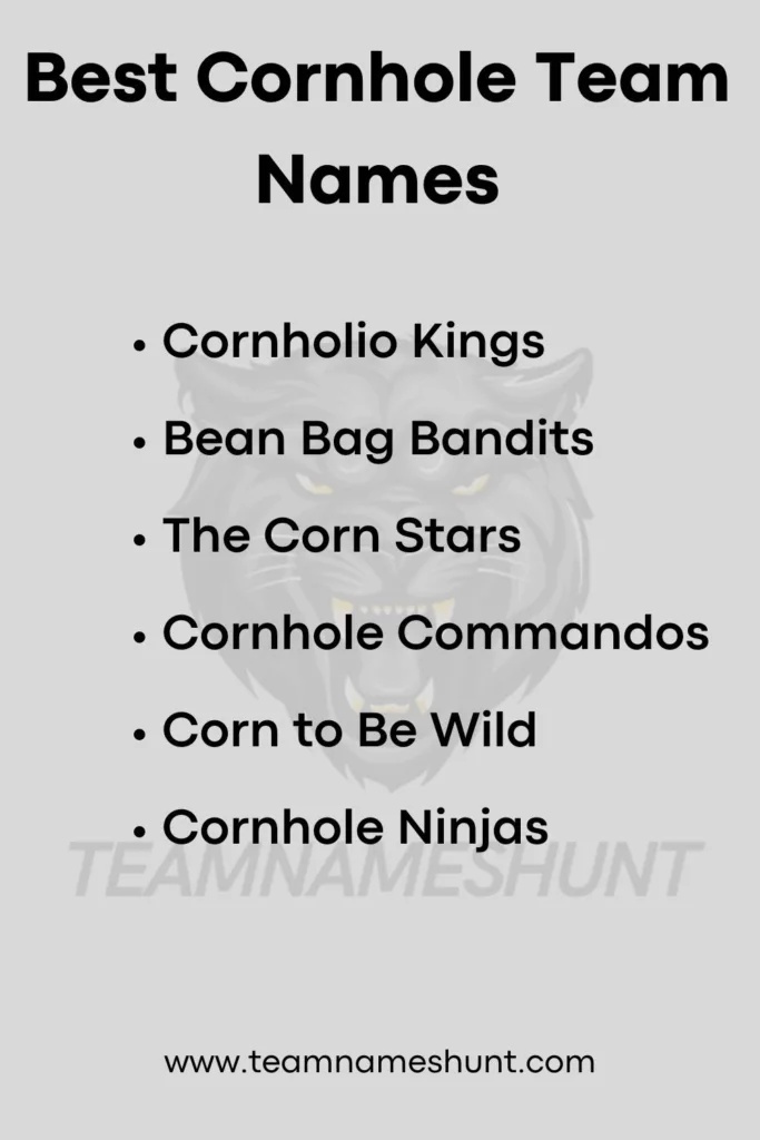 Best Cornhole Team Names