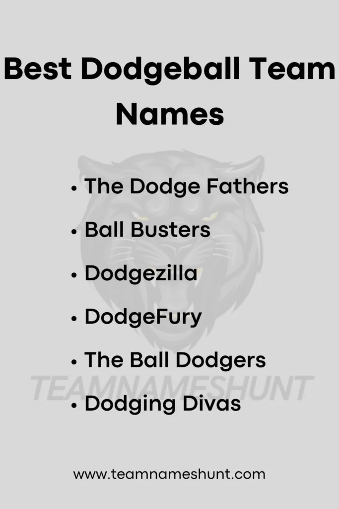 Best Dodgeball Team Names