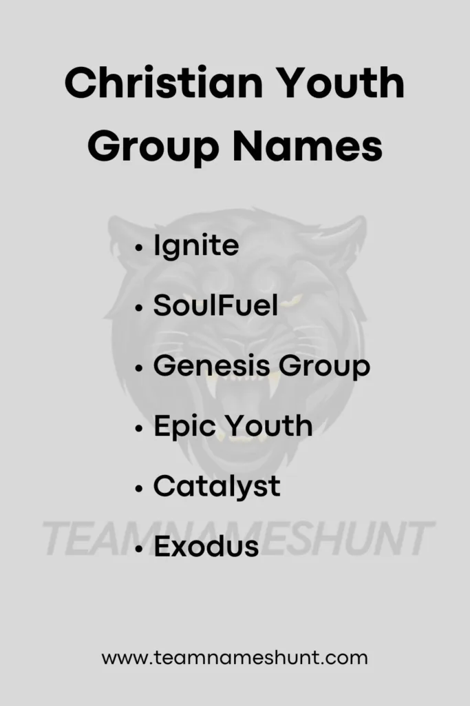 Christian Youth Group Names