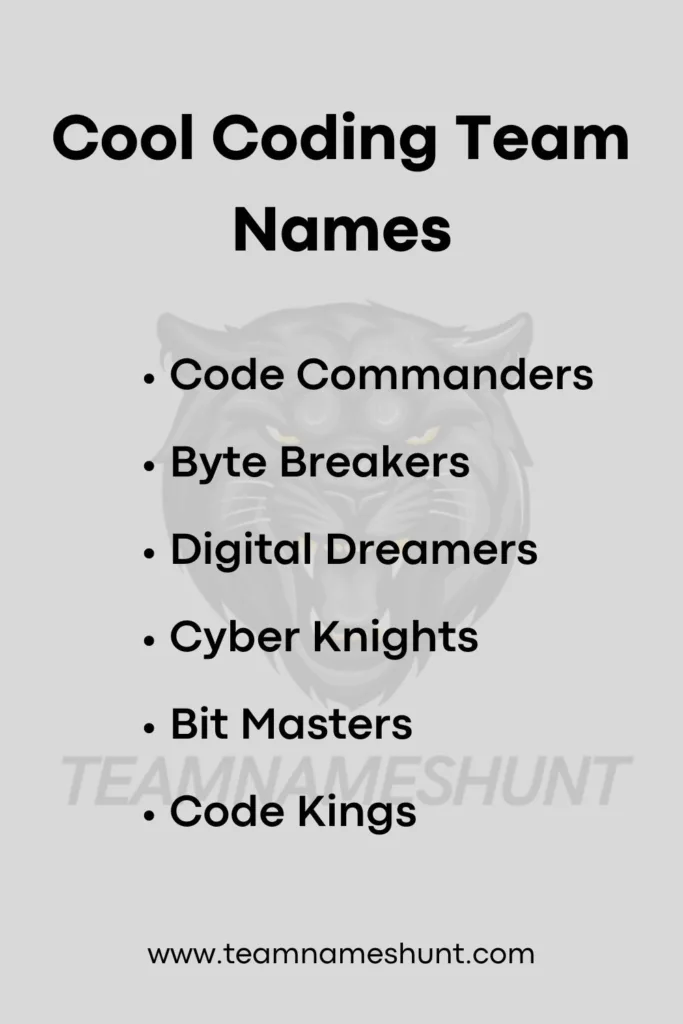 Cool Coding Team Names