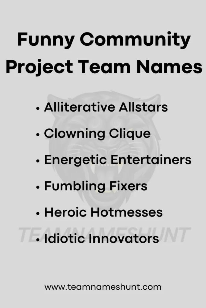 Funny Community Project Team Names