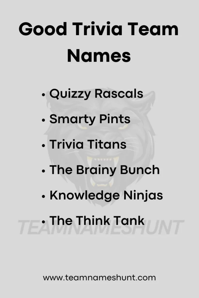 359+ Creative Trivia Team Names to Stand Out