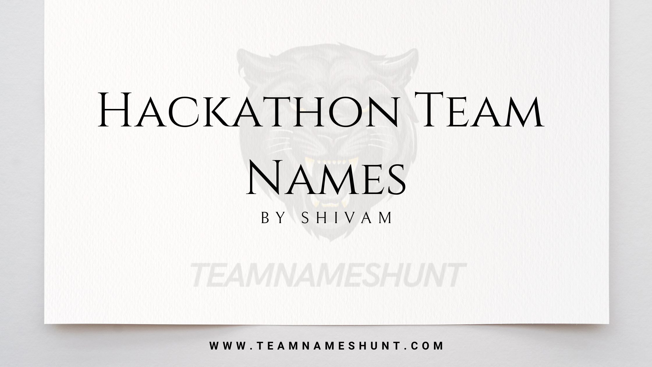 Hackathon Team Names