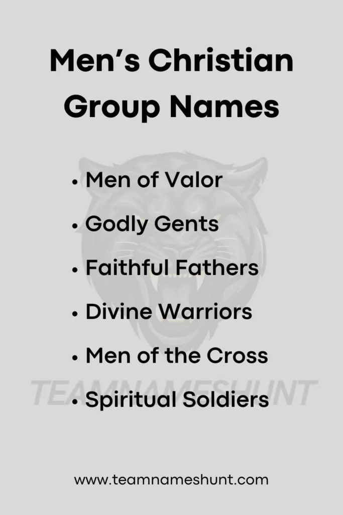 Men’s Christian Group Names