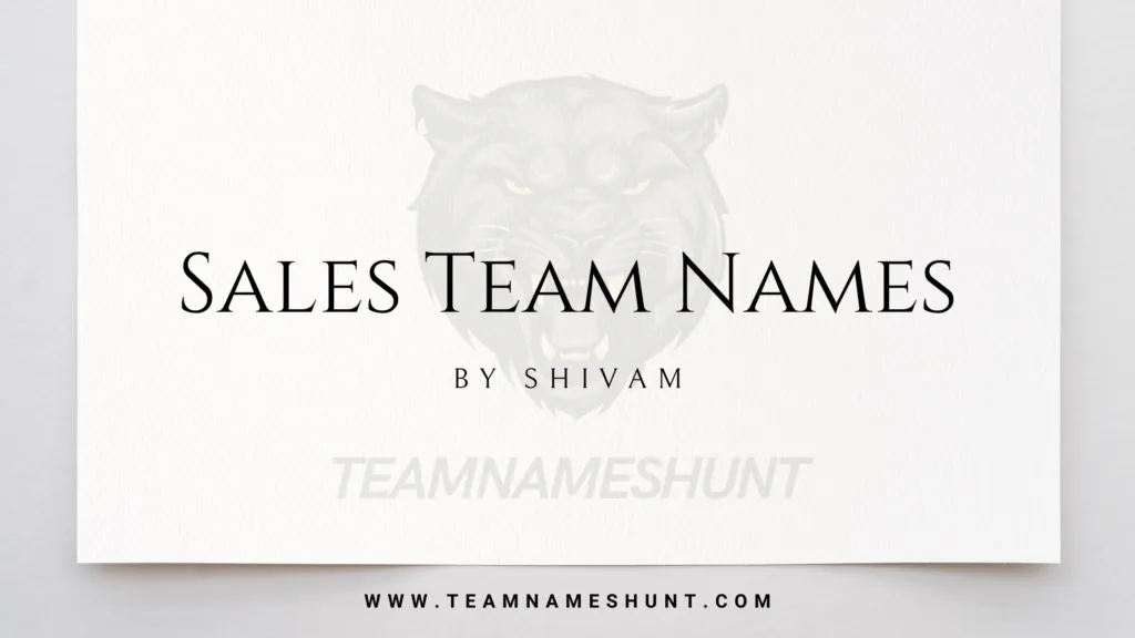 Sales Team Names