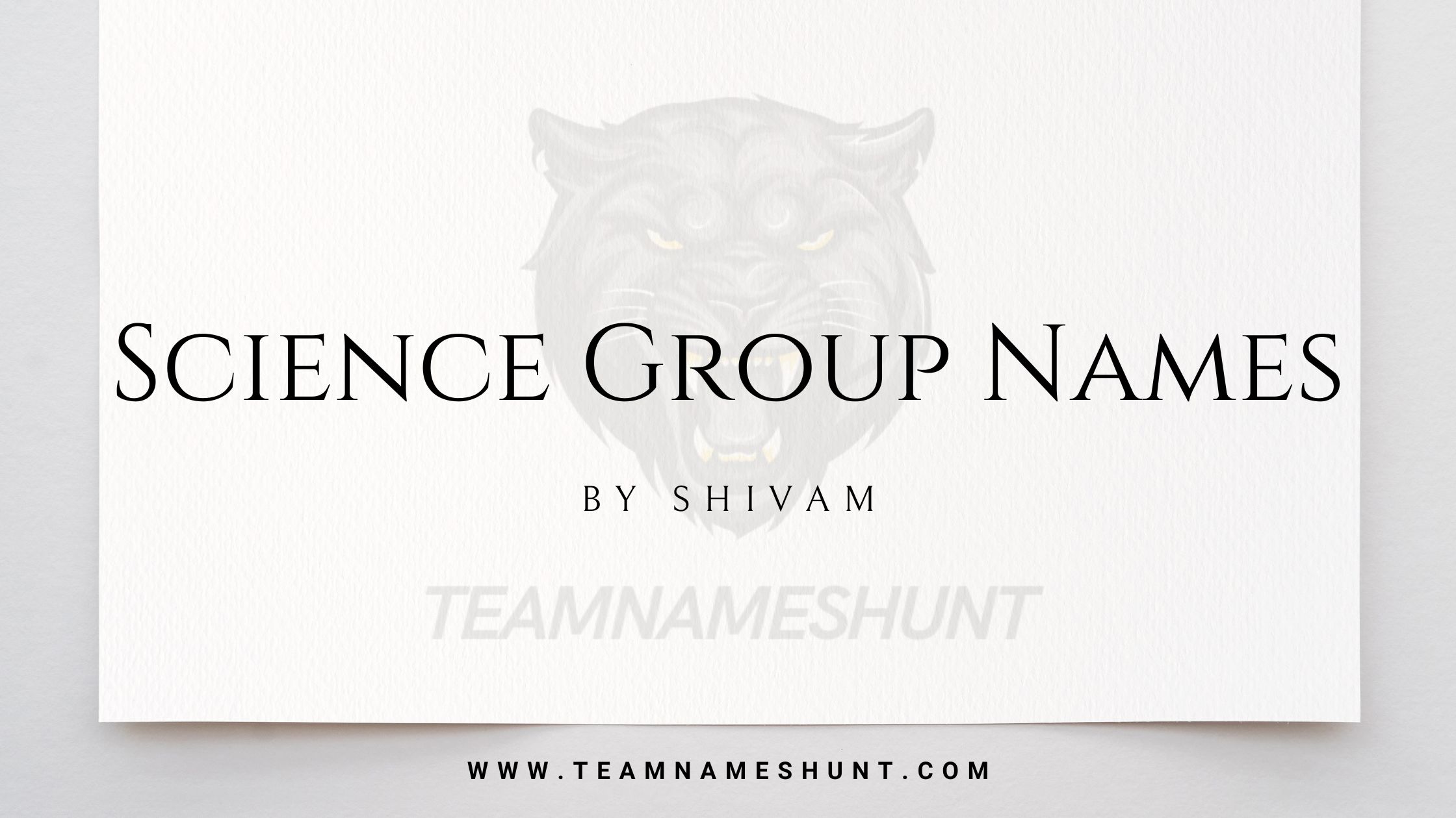 Science Group Names