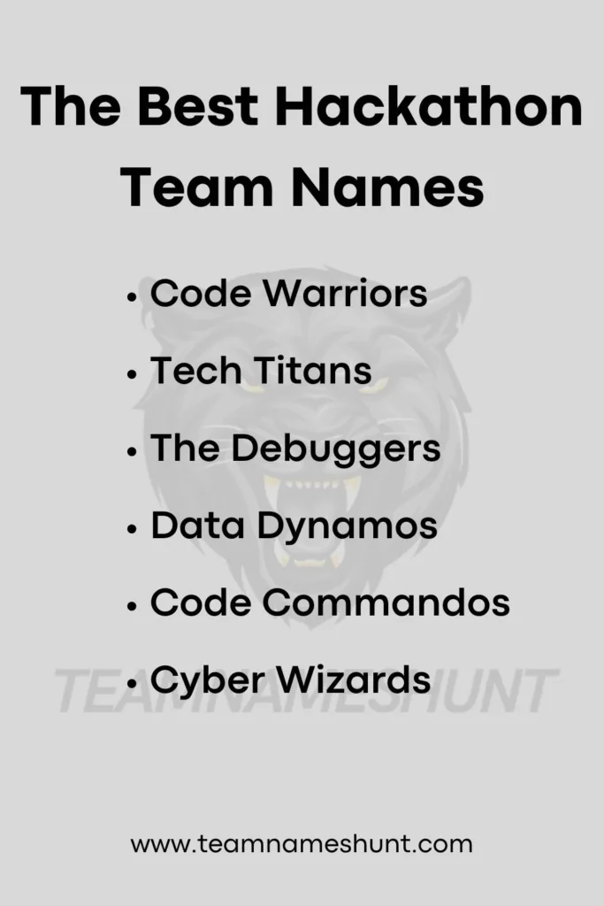 The Best Hackathon Team Names