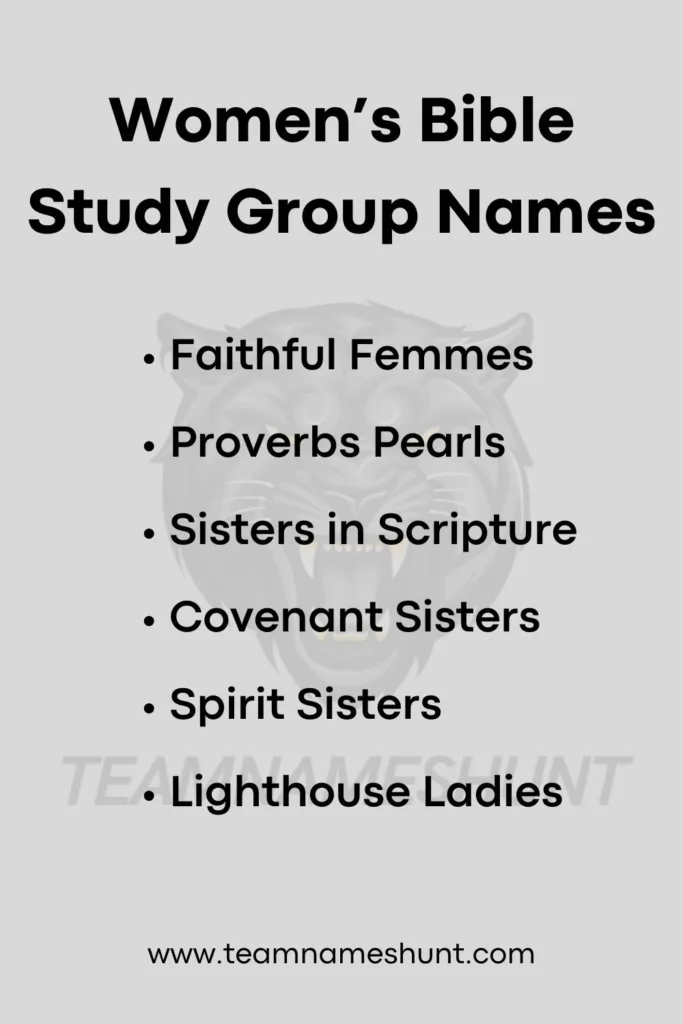 Women’s Bible Study Group Names