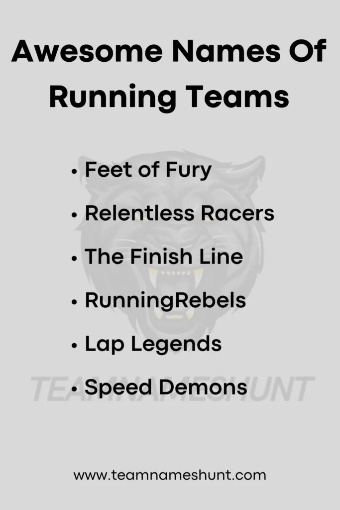 Awesome Names Of Running Teams