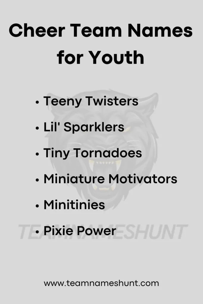 Cheer Team Names for Youth