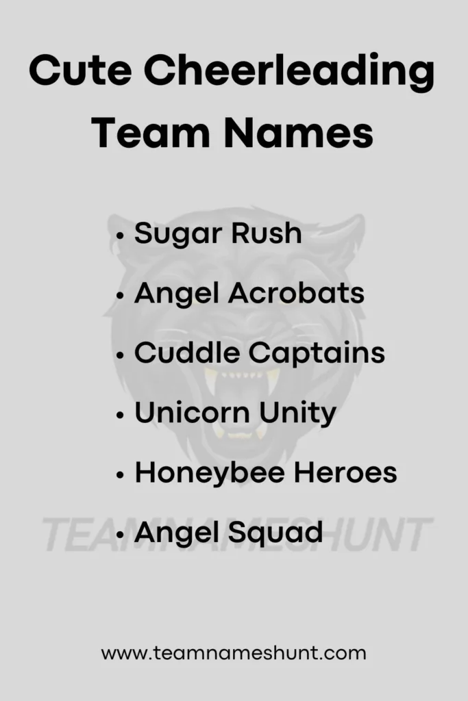 Cute Cheerleading Team Names