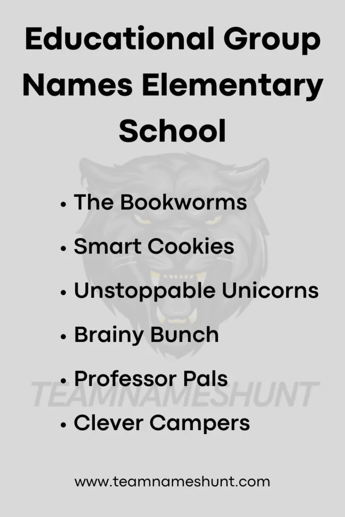 Educational Group Names Elementary School