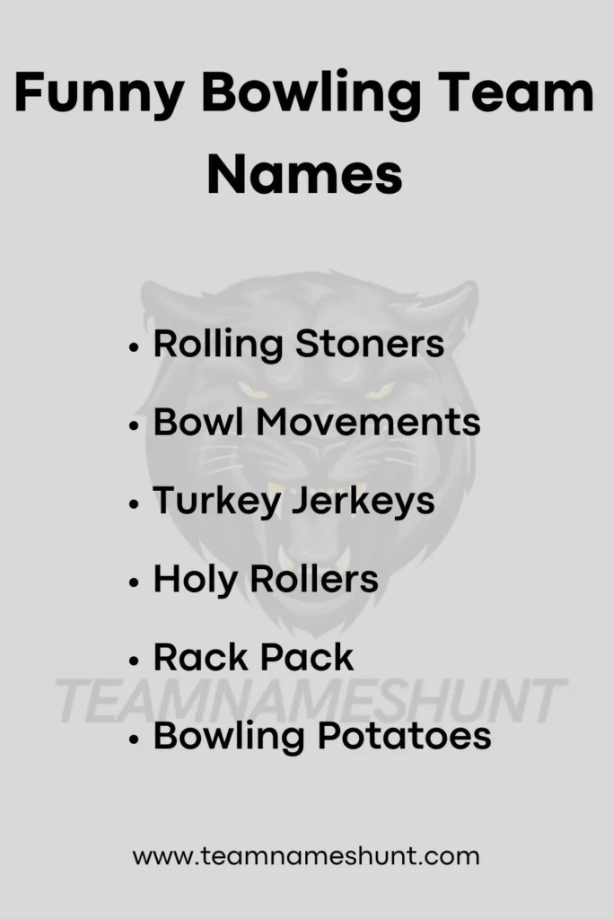 Funny Bowling Team Names