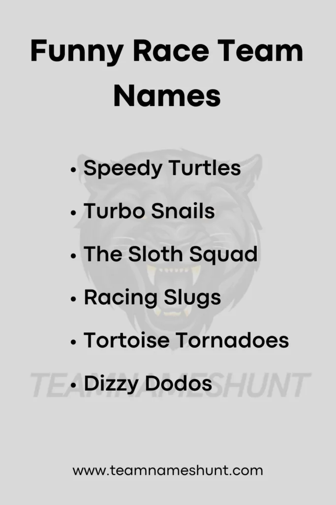 Funny Race Team Names