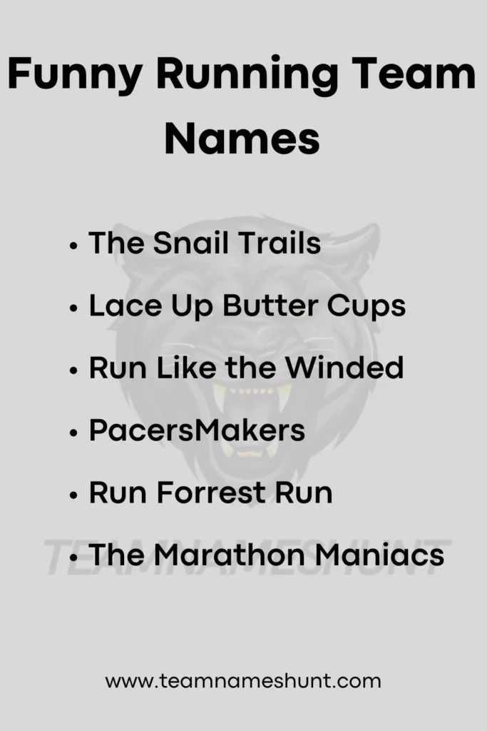 Funny Running Team Names