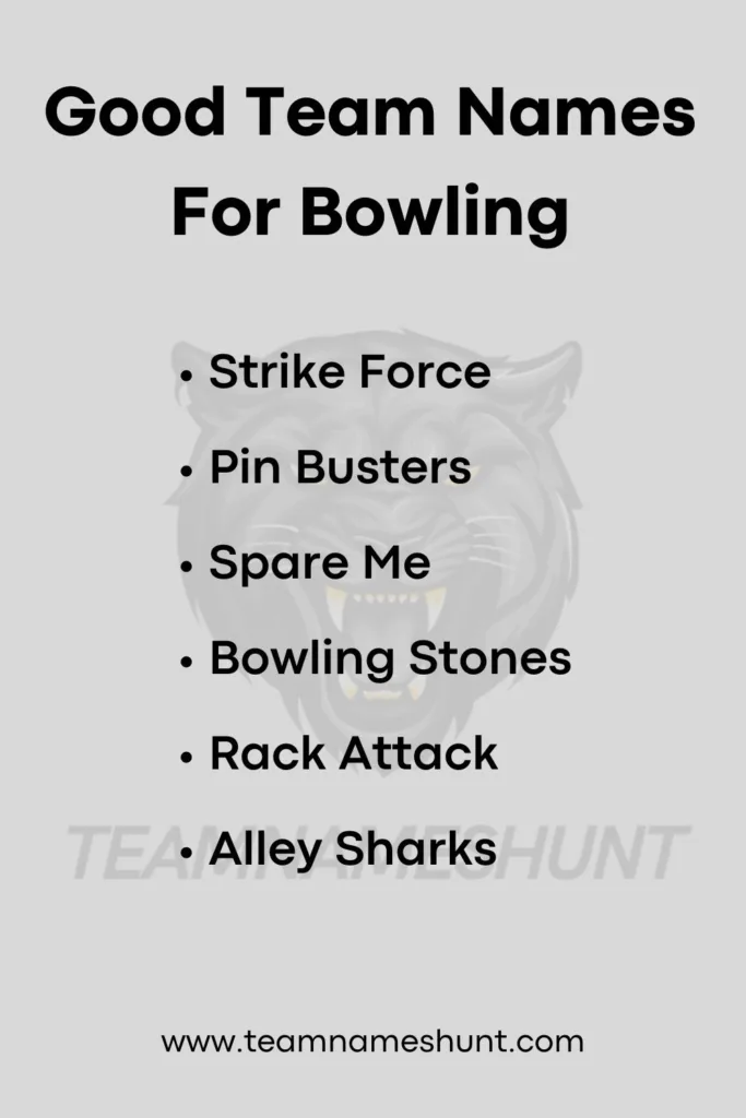 Good Team Names For Bowling