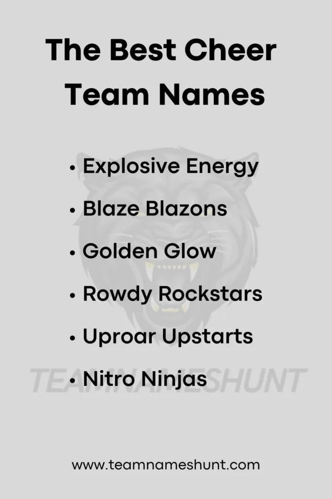 The Best Cheer Team Names