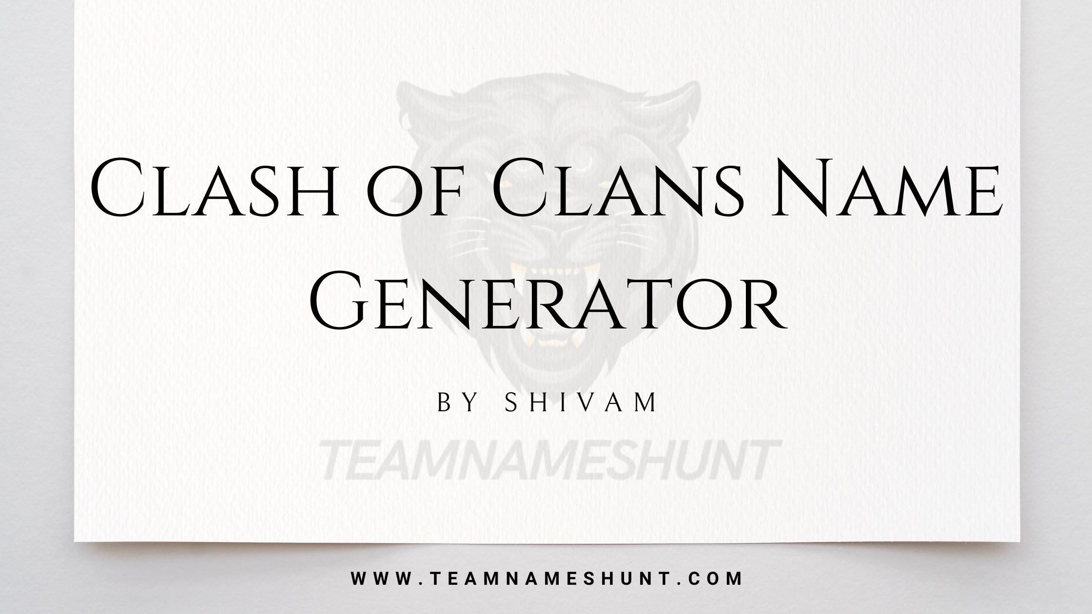 Clash of Clans Name Generator